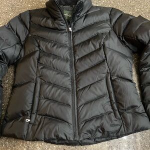 Eddie Bauer Women's Black EB550 Goose Down Puffer Coat Size PM Warm Winter Med